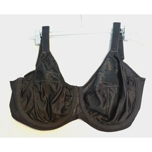 Elomi Bra Size 36I Cate 4030 Embroidered Full Cup Banded Underwire  Black